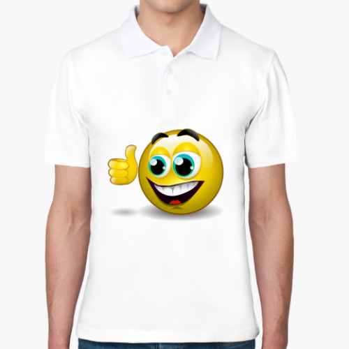 Рубашка поло с принтом Смайл