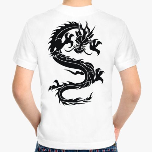 Детская футболка с принтом Дракон