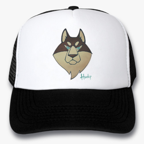 Кепка-тракер с принтом Хаски