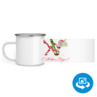 Кружка металлическая белая (круговая запечатка)