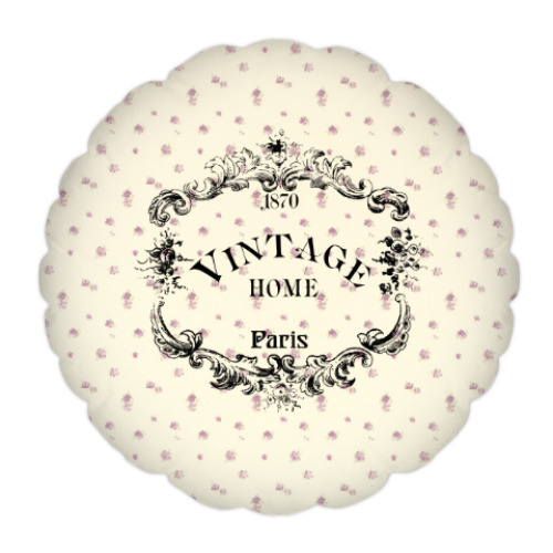 Подушка с принтом Vintage Home