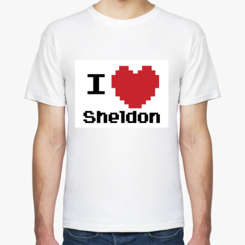 Футболка с принтом I love Sheldon