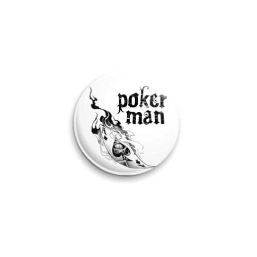 Значок 25мм с принтом Poker