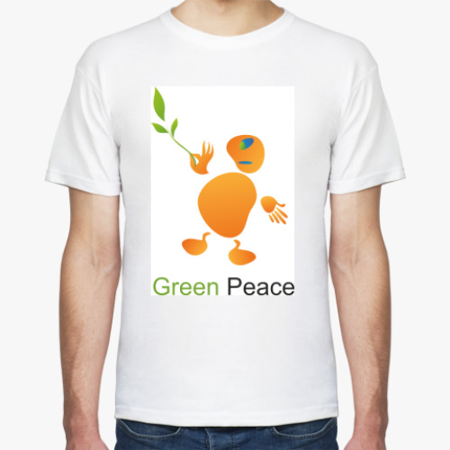 Футболка с принтом Green Peace