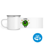 Кружка металлическая белая (круговая запечатка)