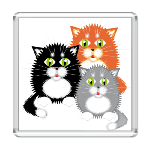 Магнит с принтом   Котята