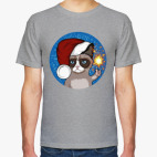 Новогодний грустный кот