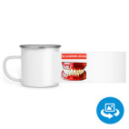 Кружка металлическая белая (круговая запечатка)