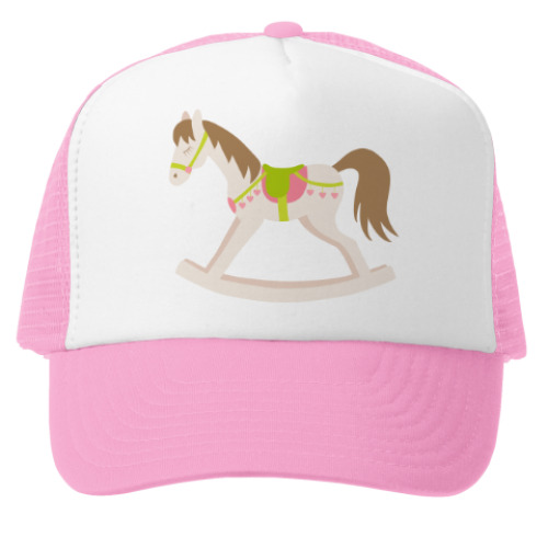 Кепка-тракер с принтом Rocking horse/ Лошадка-качалка