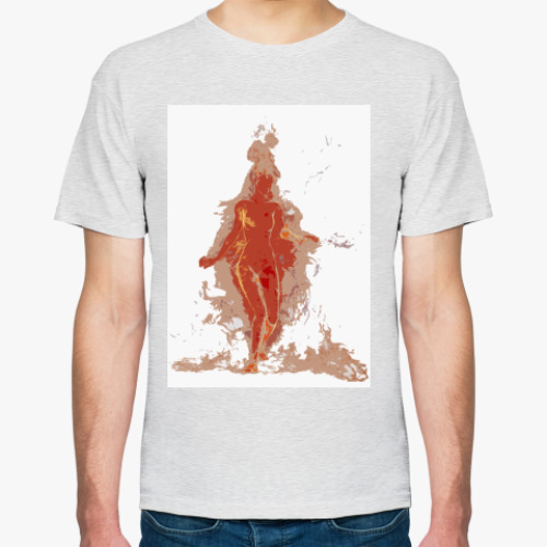 Футболка с принтом Женщина в огне