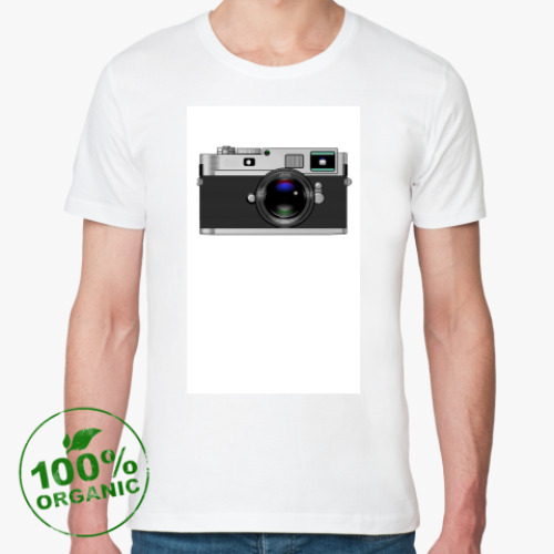 Футболка из органик-хлопка с принтом Photo camera