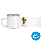 Кружка металлическая белая (круговая запечатка)