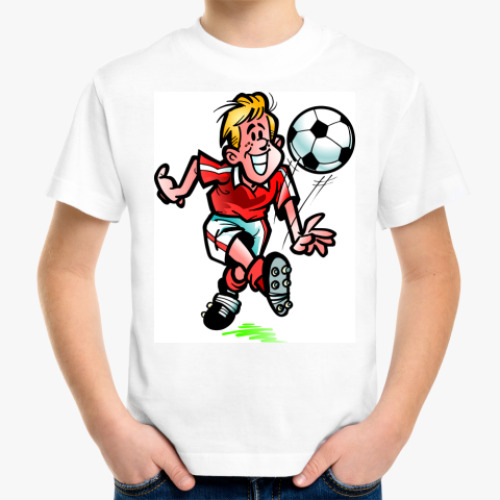 Детская футболка с принтом 'Люблю футбол'