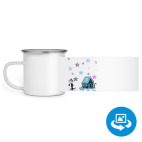 Кружка металлическая белая (круговая запечатка)