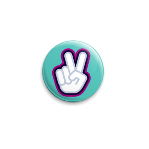 Значок 25мм с принтом V