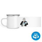 Кружка металлическая белая (круговая запечатка)