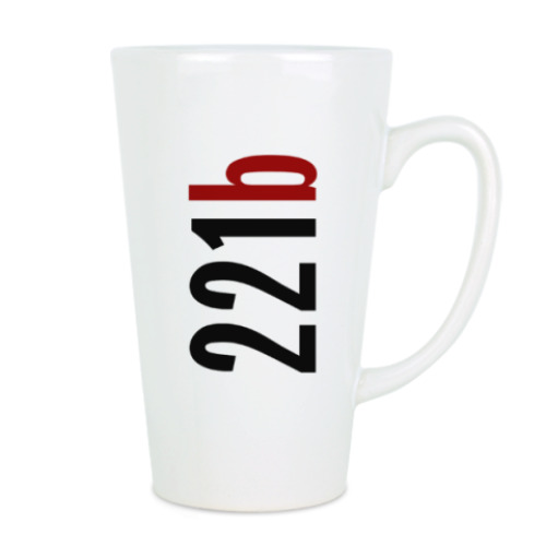 Чашка Латте с принтом Baker Street 221b