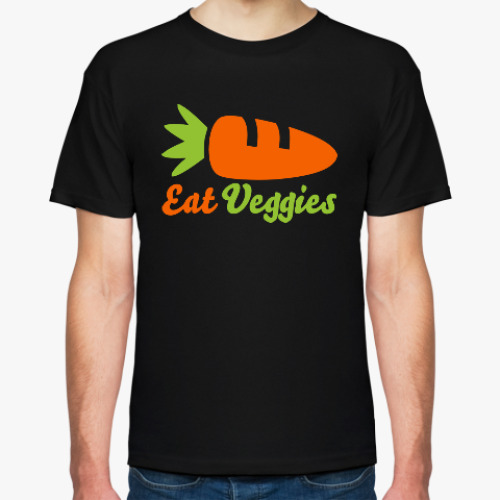 Футболка с принтом Eat Veggies