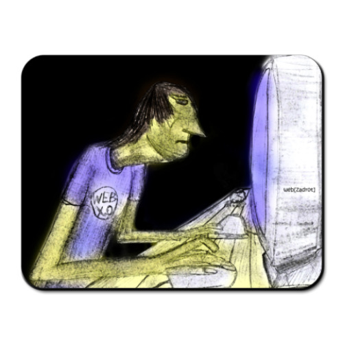 Коврик для мыши с принтом Веб задрот