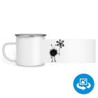 Кружка металлическая белая (круговая запечатка)