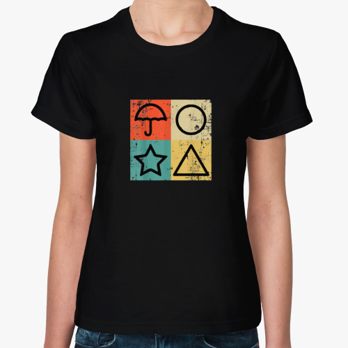 Женская футболка с принтом Игра в кальмара