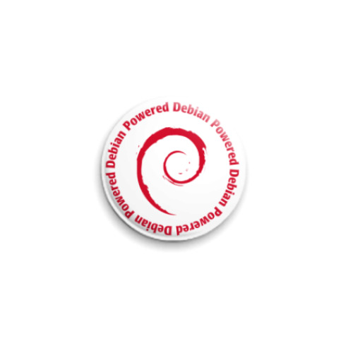 Значок 25мм с принтом  Debian