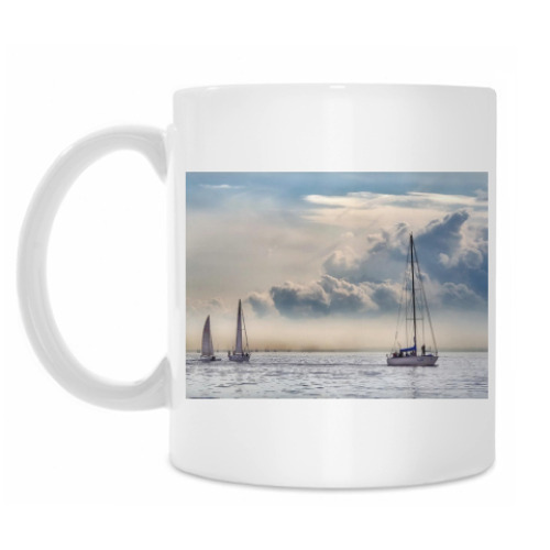 Кружка с принтом Парусники