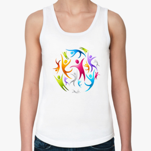 Женская майка с принтом  Человечки