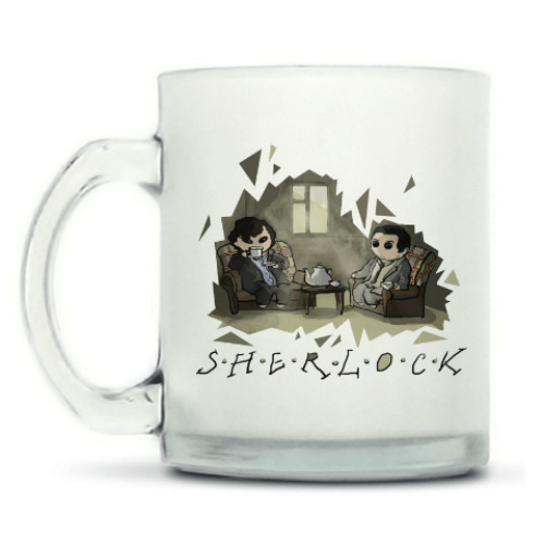 Кружка матовая с принтом Sherlock