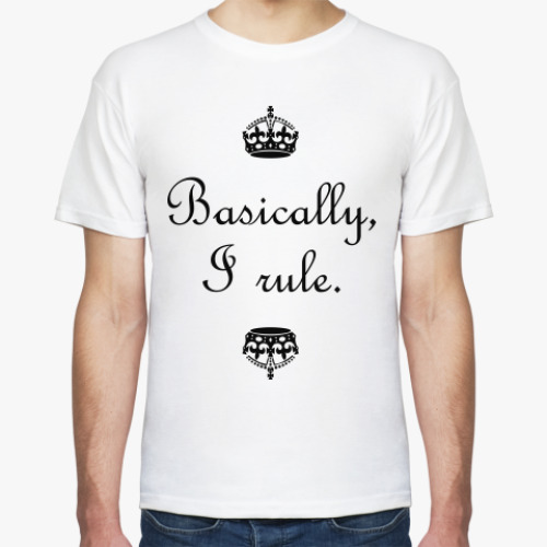 Футболка с принтом Basically, I rule