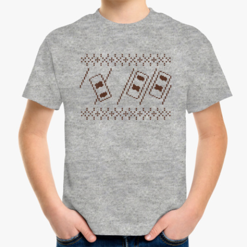 Детская футболка с принтом Свитер с Оленем