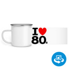 Кружка металлическая белая (круговая запечатка)