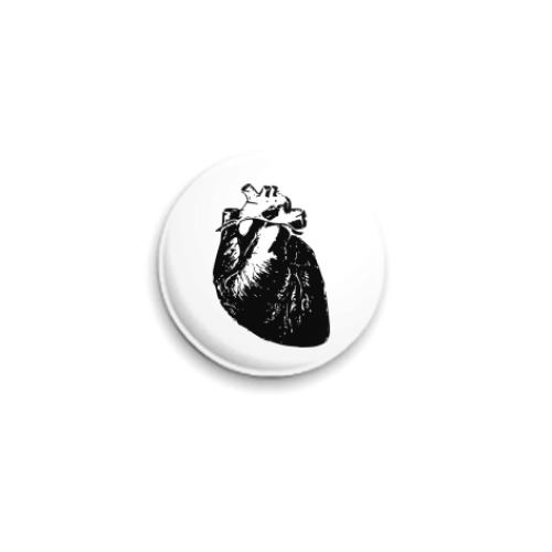 Значок 25мм с принтом  'Anatomy: Heart'