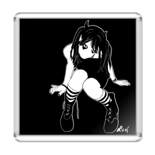 Магнит с принтом  'EmoDevil'