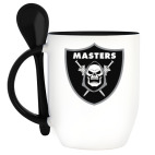 Кружка с ложкой Skull Masters