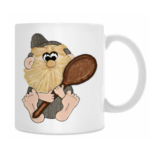 Кружка с принтом Домовёнок с ложкой