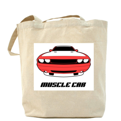 Сумка шоппер с принтом Muscle car