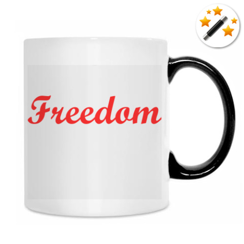 Кружка-хамелеон с принтом Freedom