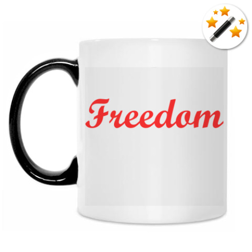 Кружка-хамелеон с принтом Freedom