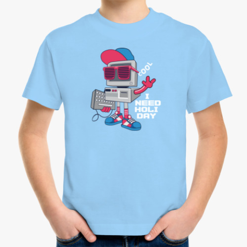 Детская футболка с принтом COOL COMP