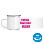 Кружка металлическая белая (круговая запечатка)