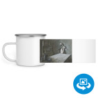 Кружка металлическая белая (круговая запечатка)