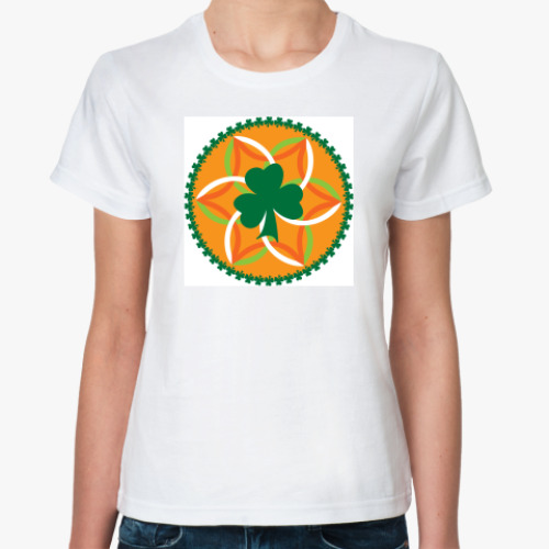Классическая футболка с принтом Ирландские мотивы