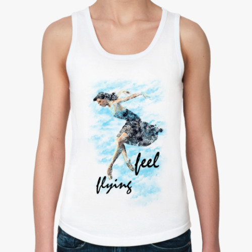Женская майка с принтом Ощущение полета