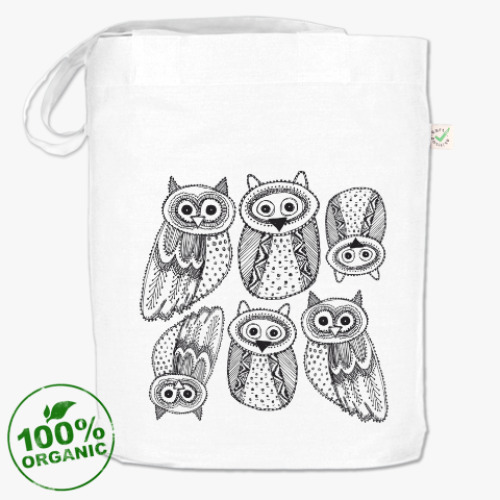 Сумка шоппер с принтом совы