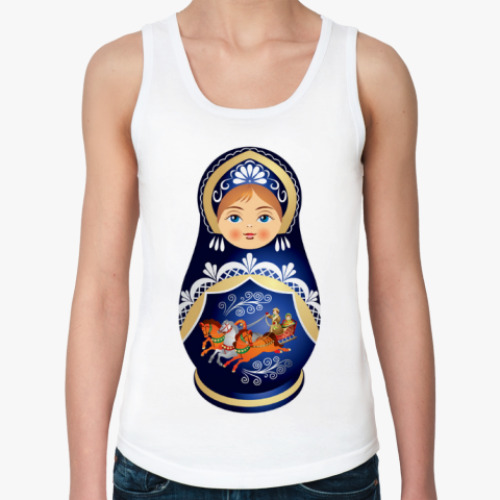 Женская майка с принтом Матрешка