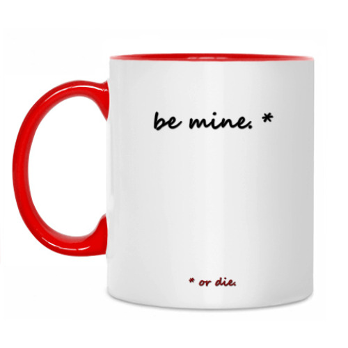 Кружка с принтом be mine