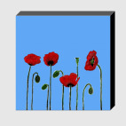 Холст 20 х 20 см Маки