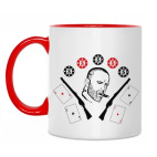 Двухцветная кружка card &amp; two bullet