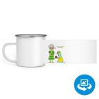 Кружка металлическая белая (круговая запечатка)